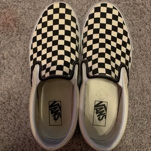 Vans classic slip on checkerboard black white